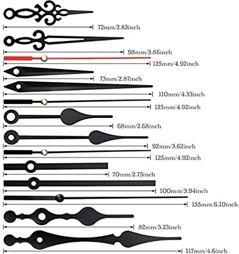 Clock Mechanism Repair Kit for DIY Repair with 5 Unique Hands