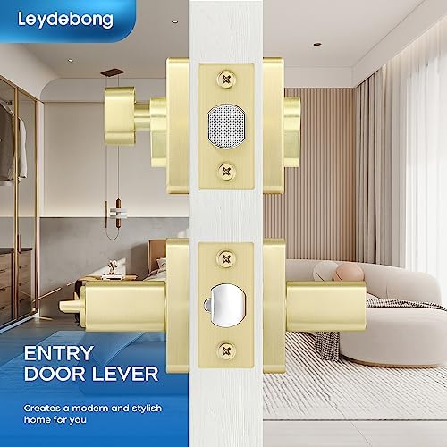 5-Pack Gold-Plated Door Handles Set