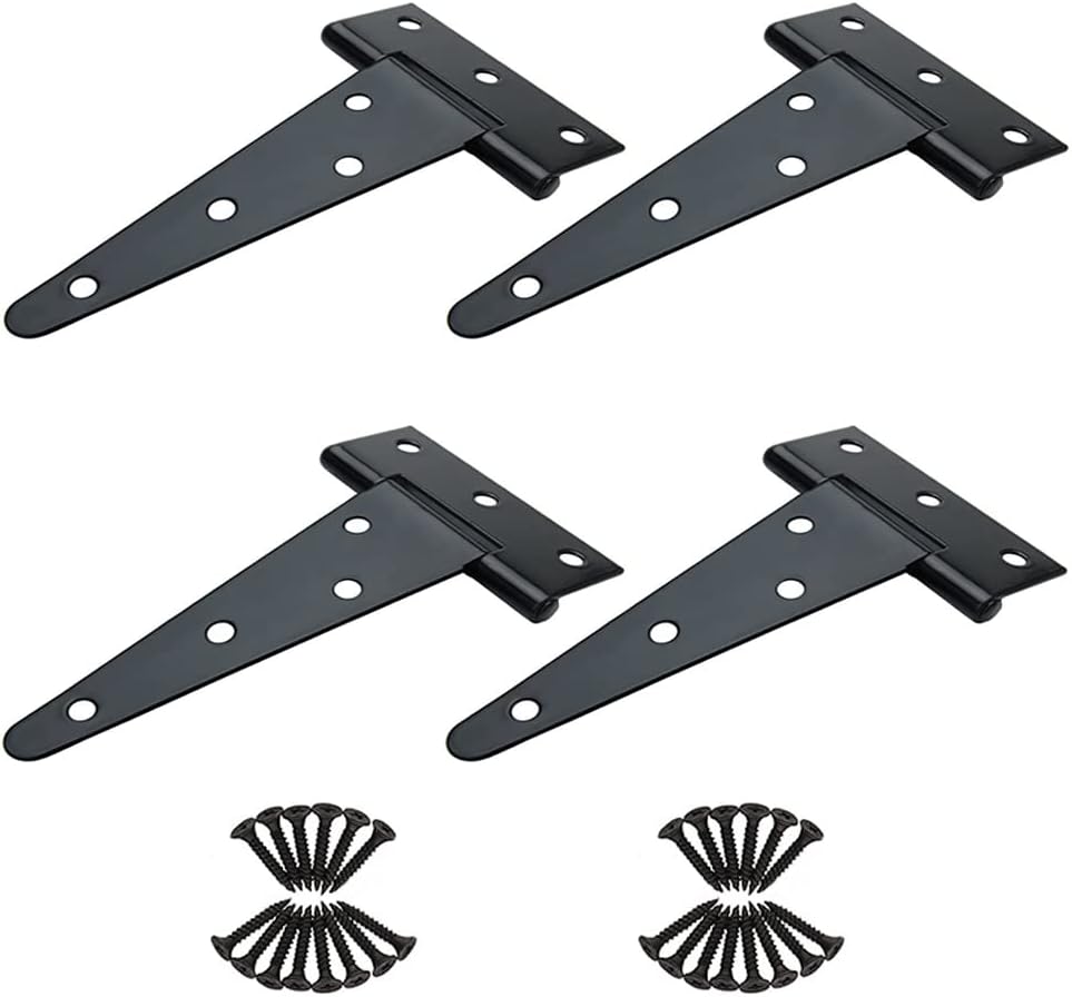 Rustproof 4-Inch T Strap Door Hinges for Barns Yards