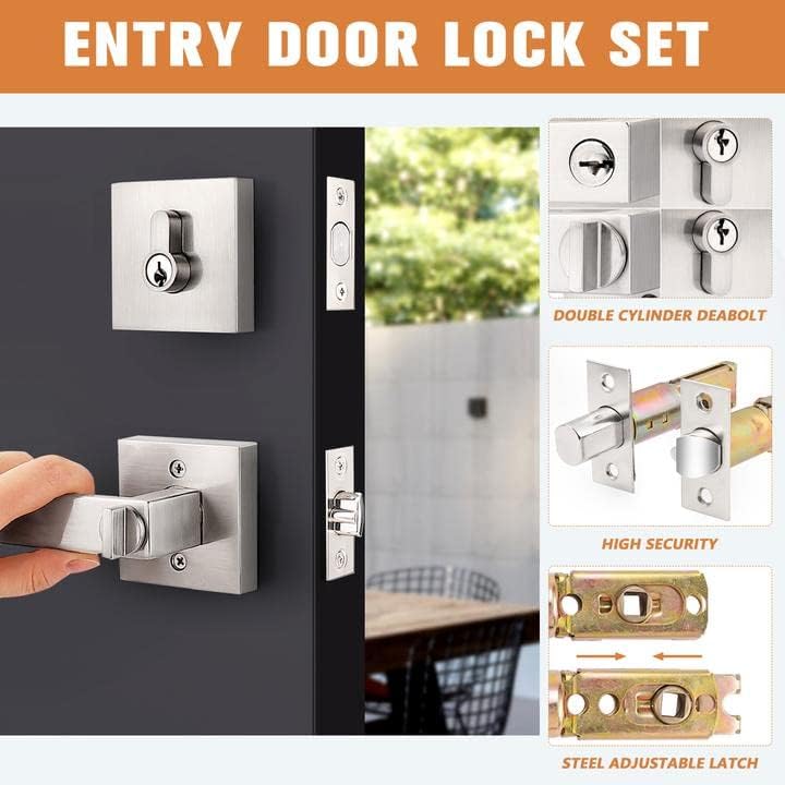 High-Quality Double Cylinder Deadbolt Set with Reversible Levers for Home Office