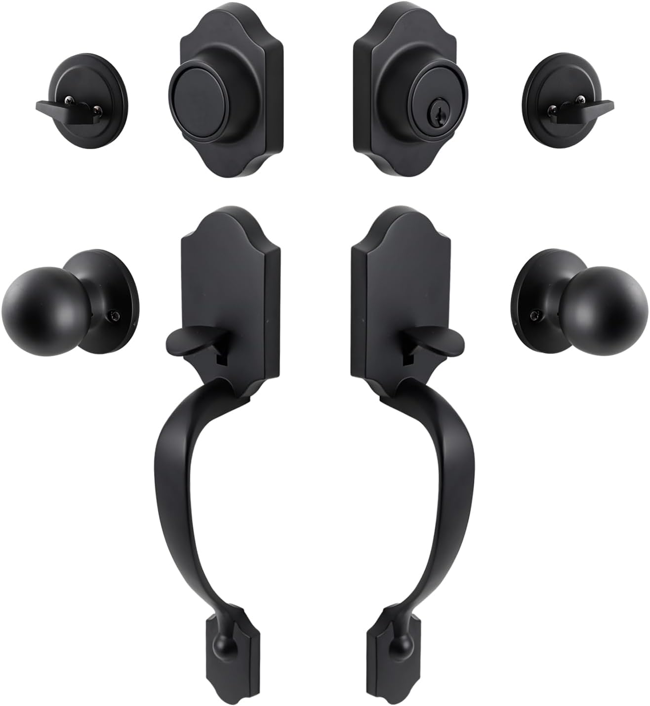 Upgraded Entry Door Lock Set with Matte Black Finishes