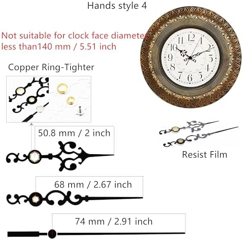 Adjustable Cross Stitch Clock Movement 8mm Shaft for Embroidery Clocks