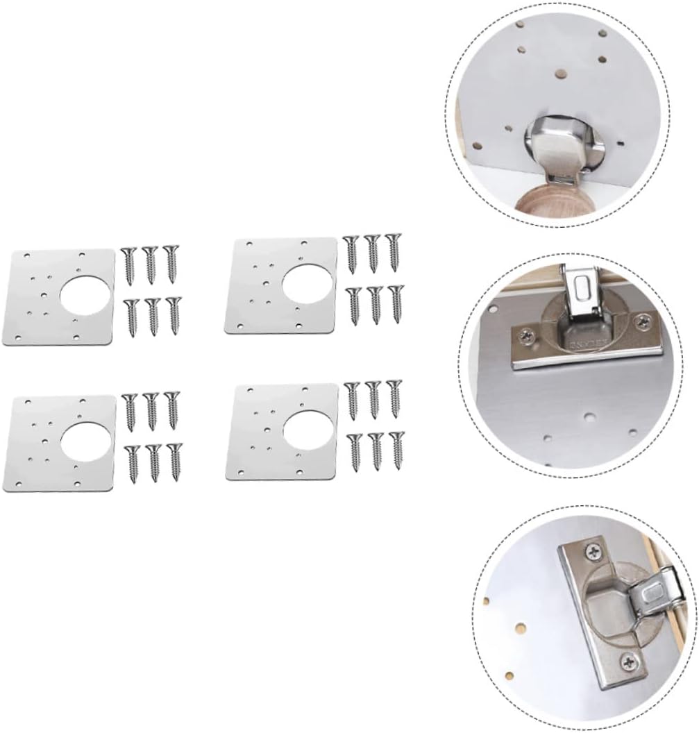 Sturdy Stainless Steel Hinge Repair Plates