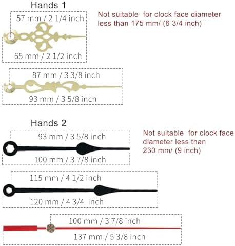 EMOON Precision Clock Kit Compact Mechanism 3-Piece Set DIY Repair