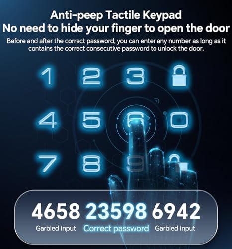 Smart Keyless Entry Door Lock with Keypad Handle Oil Rubbed Bronze