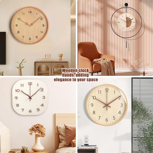 EMOON Replacement Clock Kit with Walnut Wood Hands