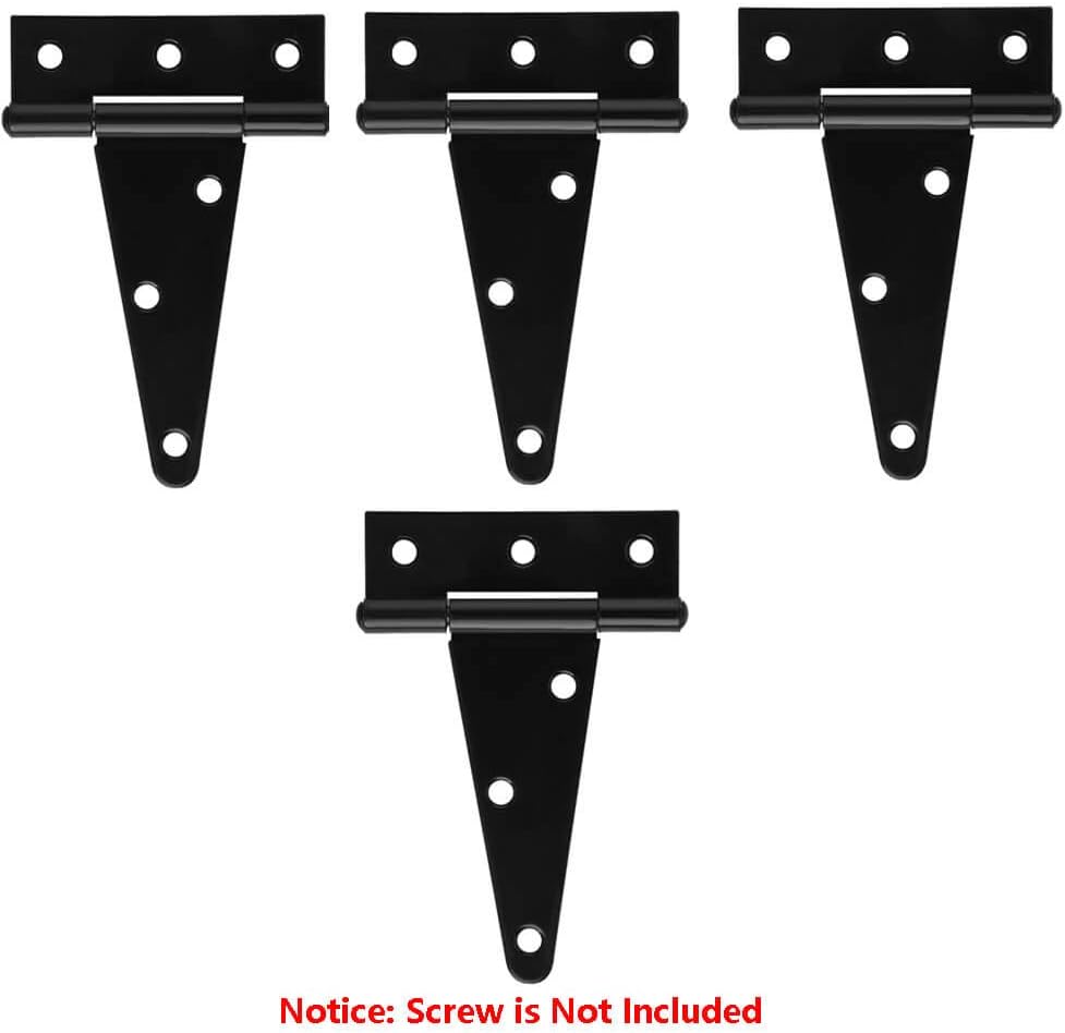 NIDAYE 4Pack 4 Inch T Strap Door Hinges Heavy Duty Shed Gates