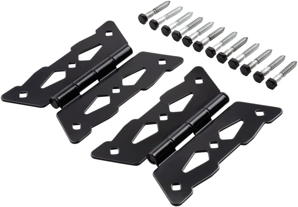 National Hardware N109-218 Decorative Butterfly Gate Hinges in Black