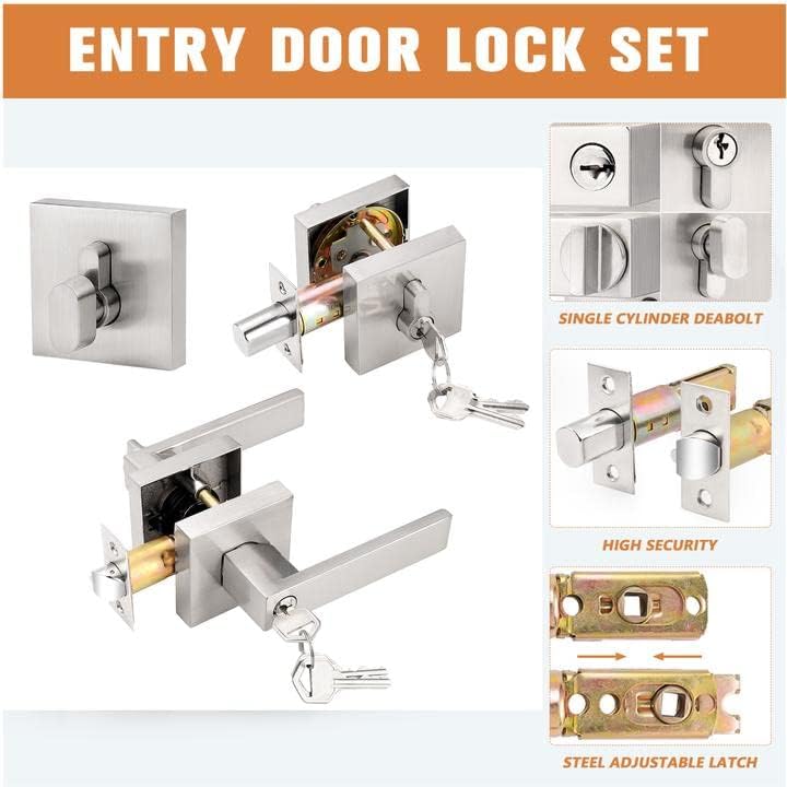 Probrico 2-Piece Door Lock Set Keyed Alike FrontOffice Use