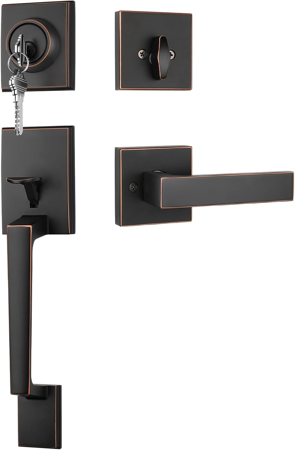 Haidms Oil-Rubbed Bronze Front Door Set