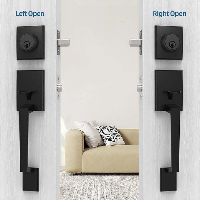 Signature Security Door Handle Set with Reversible Mechanism