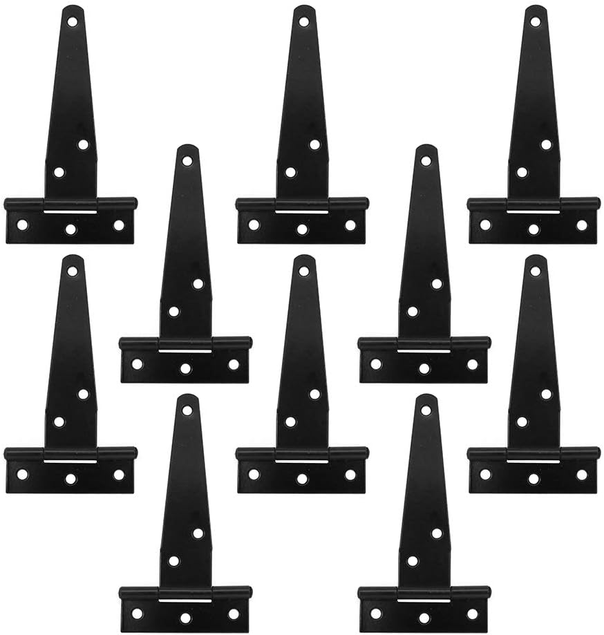 10-Piece T-Strap Door Hinges Set
