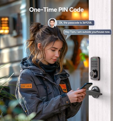 Smart Keyless Entry Door Lock with Keypad Handle Oil Rubbed Bronze