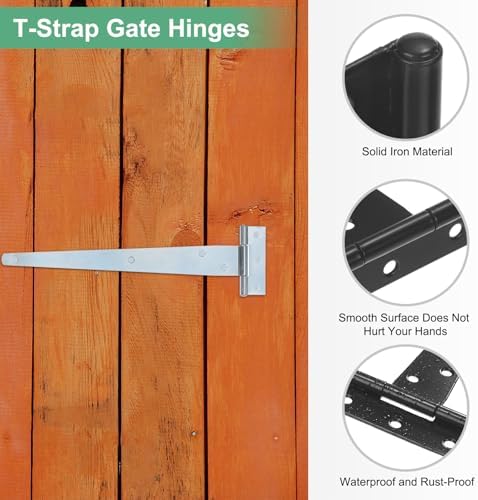Durable Multipurpose Hinges for sheds and Barn Doors 6-Pack White
