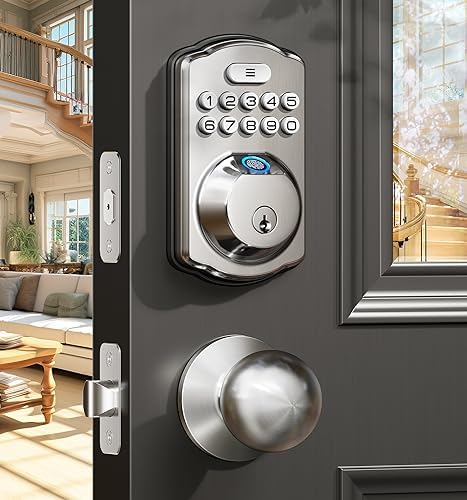 Fingerprint Door Lock with 2 Knobs