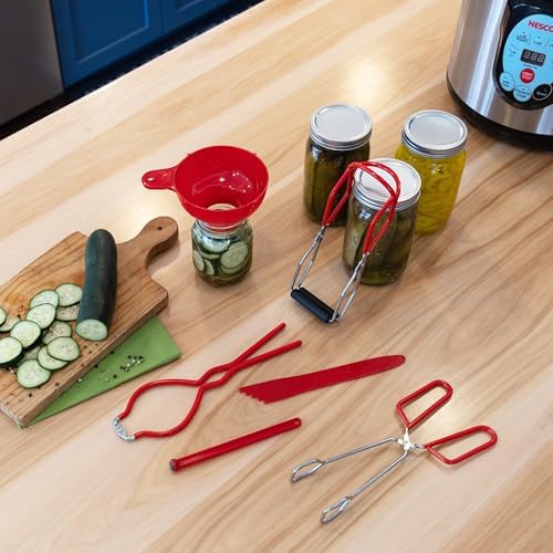 Nesco 6-Piece Accessory Pressure Canning Kit Standard Red