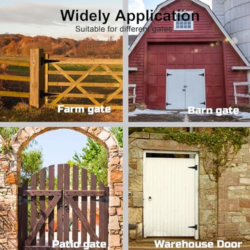 Auxdee 6-Pack 8 Rust-Resistant Durable Shed Door Hinges for Heavier Use