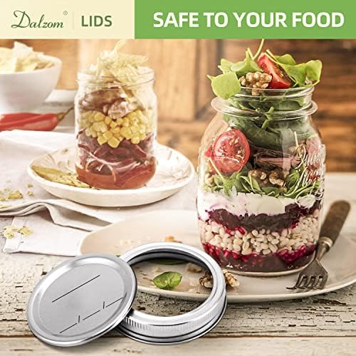 Canning Lids with Rings for Mason Jars 48-Piece Set