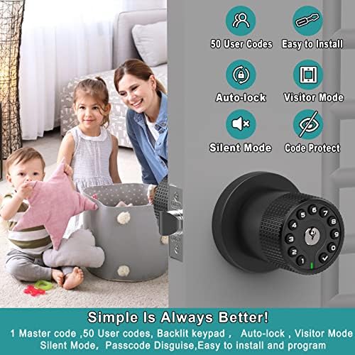 Keypad Door Knob with Key