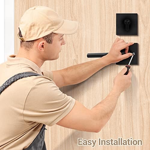 Ohuhu Door Lock Set Matte Black Design