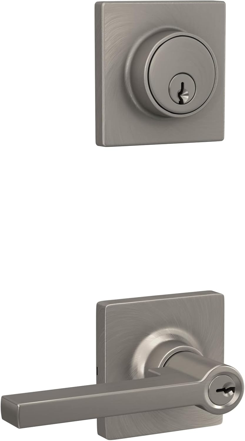 Lock Scout Secure Entry Door Handle Set with Thumb Turn