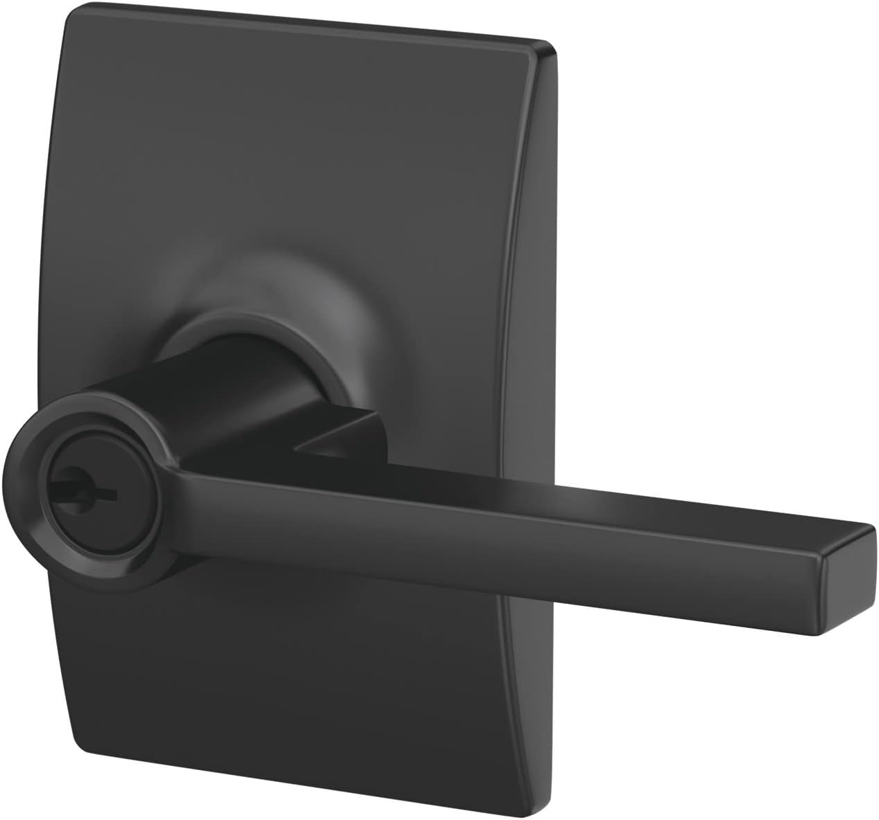Schlage F51A LAT Door Lever Matte Black