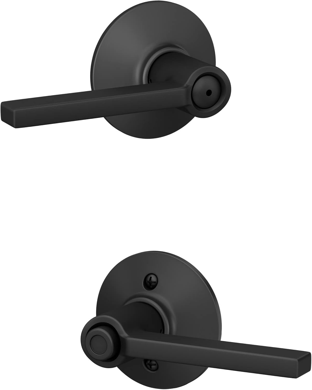 Schlag F40 V LAT Privacy Door Lock Matte Black