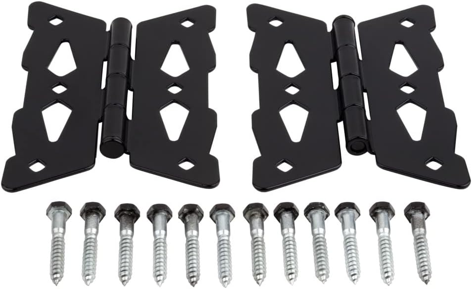 National Hardware N109-218 Decorative Butterfly Gate Hinges in Black