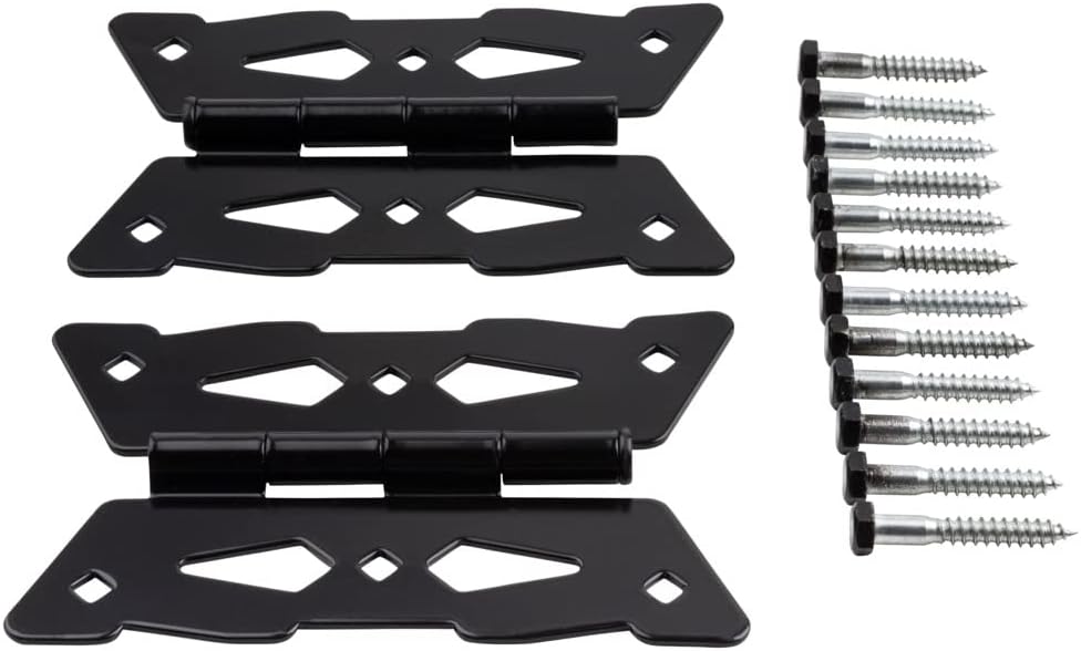 National Hardware N109-218 Decorative Butterfly Gate Hinges in Black