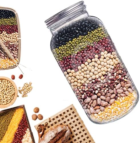 Perfect Canning Storage Preserve with ElegantTime 128 oz Mason Jars