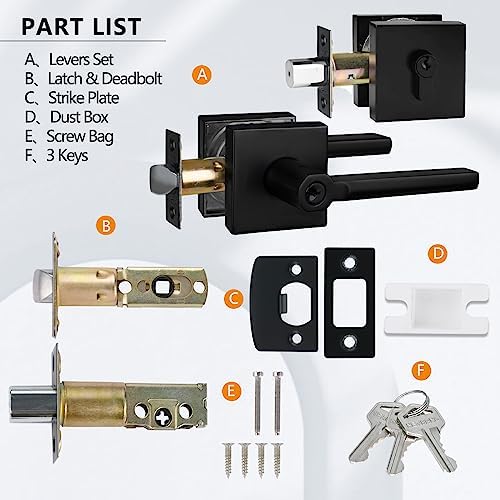 Keyed Door Security Combo Set 2-Pack