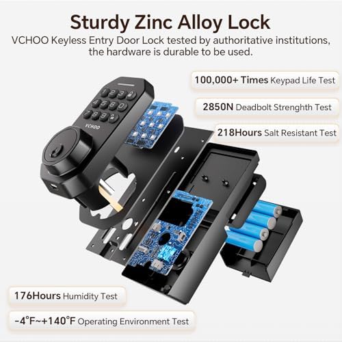 Keyless Entry Door Lock with Handle for Smart Security