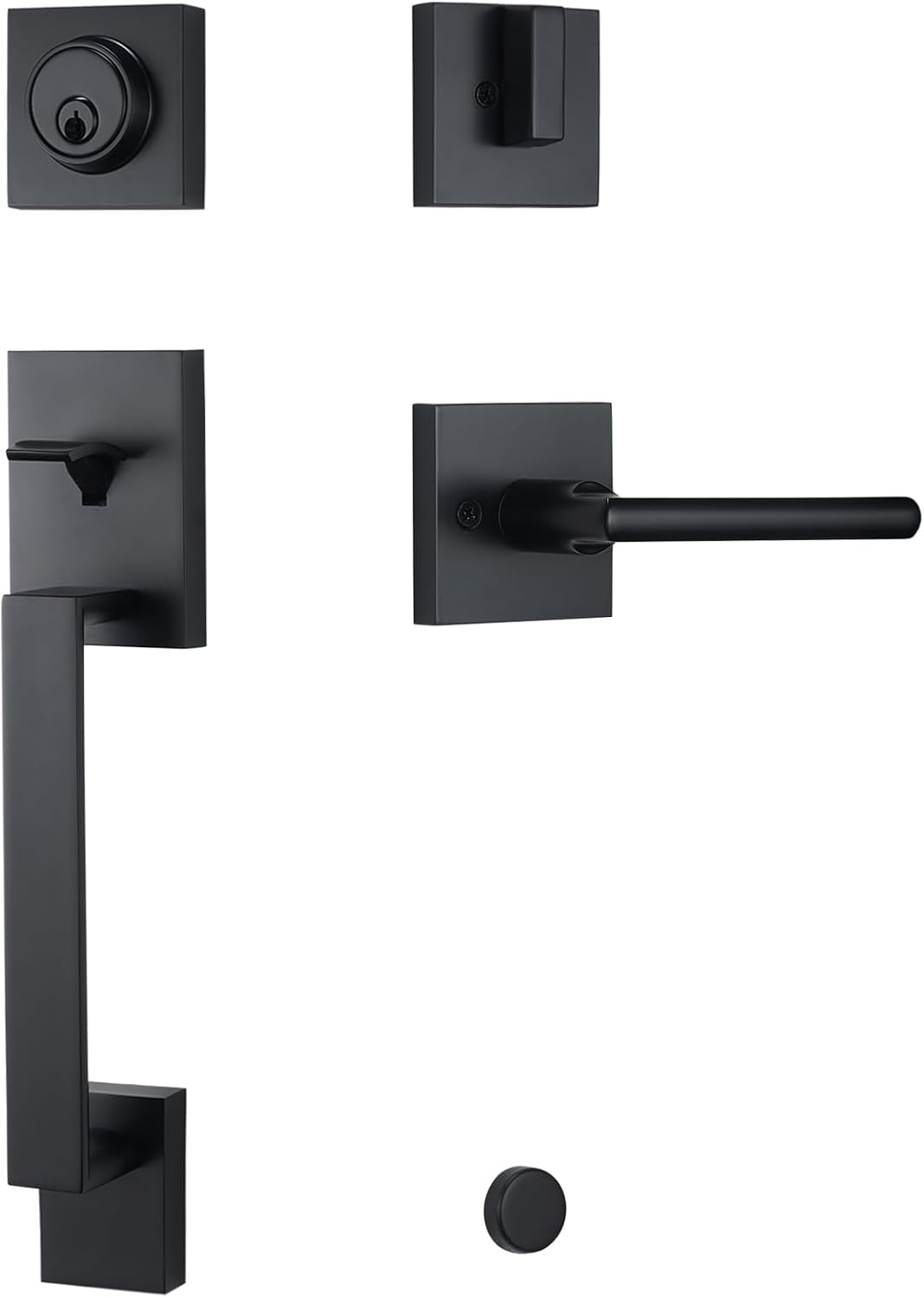 Modern Matte-Black Entry Door Handle