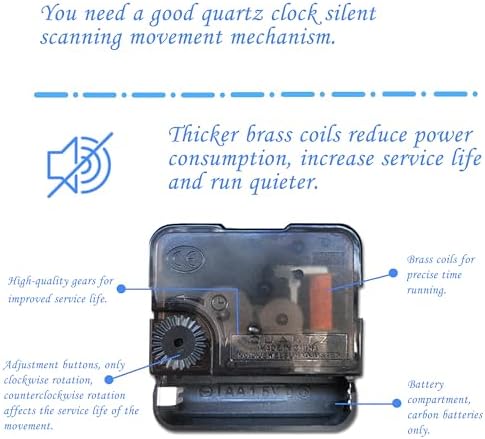 Precise Silent Wall Clock Movement for DIY Crafts