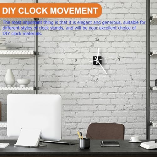 UOnlyTech White Plastic Clock Movement DIY Repair Kit for Wall Table Clocks
