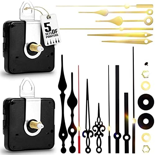 2-Piece Quartz Clock Mechanism Kit Mattress-Top Replacement for Wall Clocks