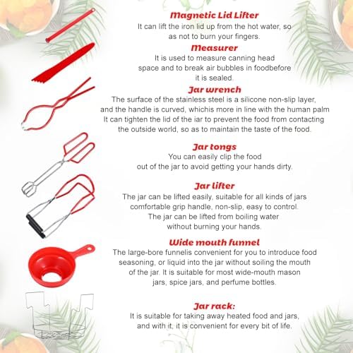 Complete Stainless Steel Canning Kit - Multifunctional Canning Tools for Home Cooks