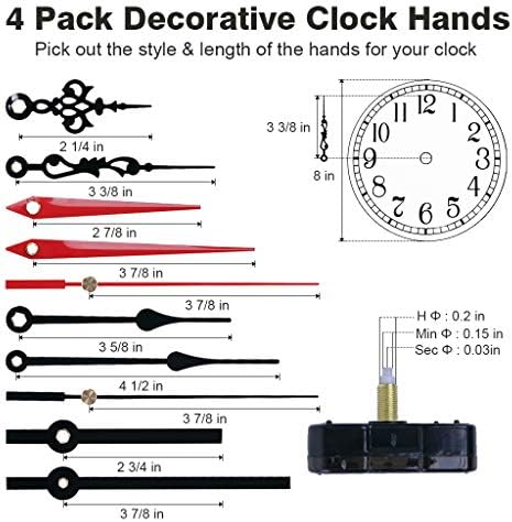 EMOON 2-Pack Wall Clock Mechanism Kit