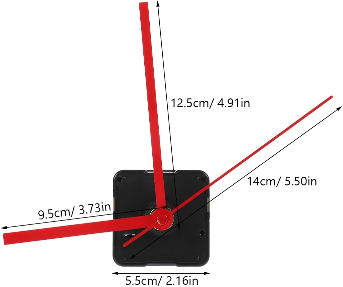 2-Piece Metal Wall Clock Mechanism Replacement for DIY Repair Accurate Timekeeping
