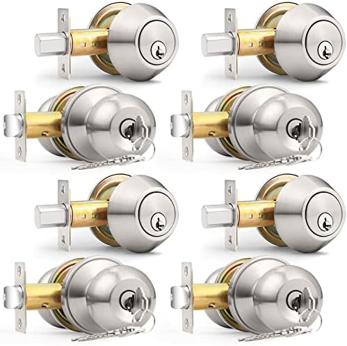 Probrico Keyed Alike Entry Knob and Deadbolt Set