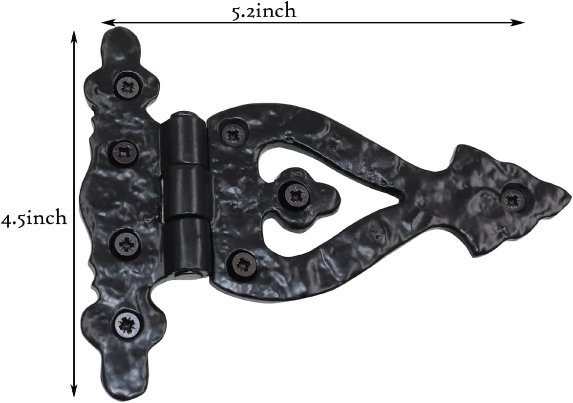 The Metal Magician Black T-Strap Hinges