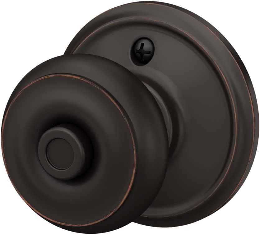 SCHLAGE Georgian Door Knob Aged Bronze with Emergency Key