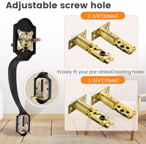 Secure Front Door Handle Set for Exterior Doors