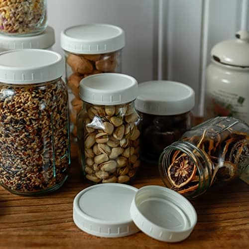 Wide Mouth Mason Jar Lids with Silicone Rings for Ball Jars