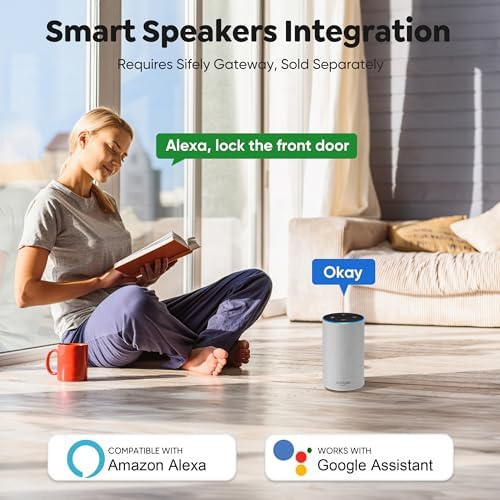Sifely Smart Lock with Fingerprint Entry Black