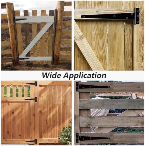 Rust-Resistant T-Strap Hinges for Wooden Fences