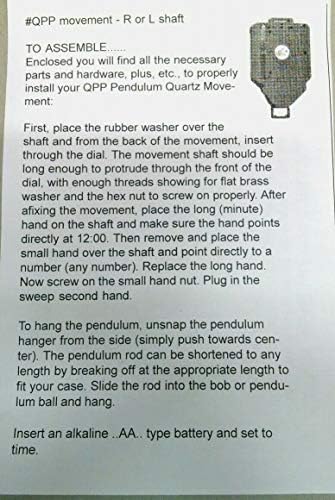 Takane Mini Quartz-Driven Pendulum Clock Movement