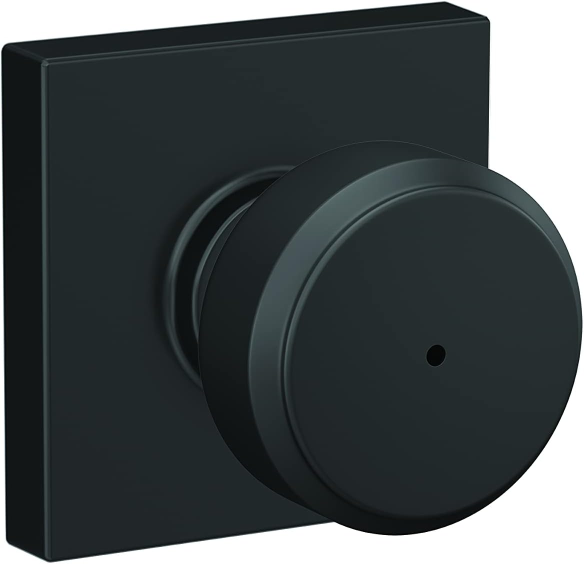 Matte Black Schlage F40 Door Knob Trim BWE 622 COL