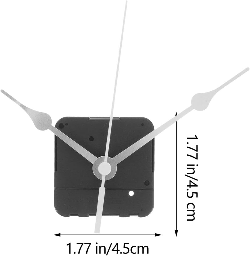 Reverse-RotatingBattery-Powered Silver Clock Mechanism Kit