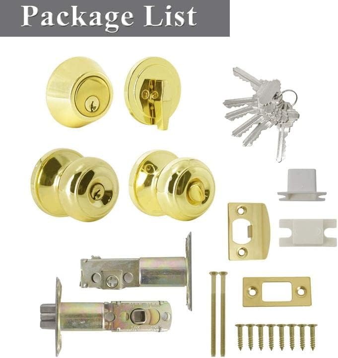 Probrico 6-Piece Door knob and deadbolt set